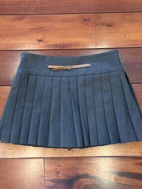 Zara Plaid Box Pleat Skort